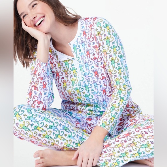 Roller Rabbit Disco Monkey Pajama SET - Picture 1 of 4